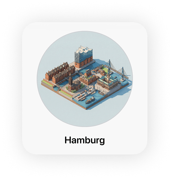Hamburg-Karte in der Bahnhofssammlung