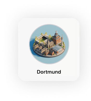 Dortmund-Karte in der Bahnhofssammlung